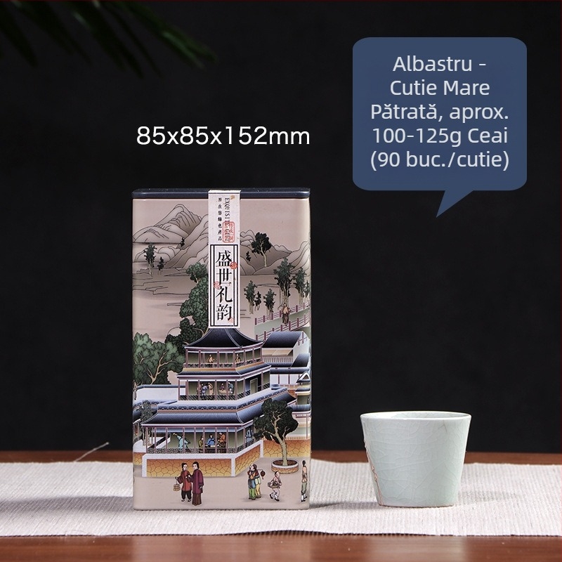 Cutie metalică pentru ceai, recipient sigilat Pu'er – Phoenix Dancong