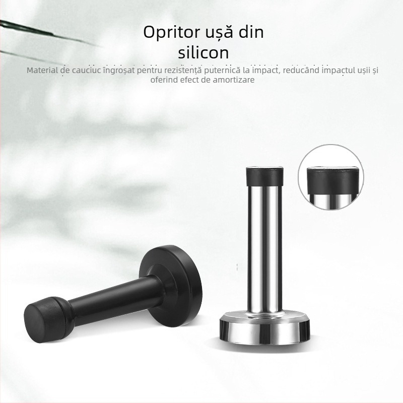 Set de balamale cu rulmenți silenți, opritor pentru ușă din aliaj de zinc, opritor pentru podea, zăvor superior pentru uși din lemn și accesorii hardware