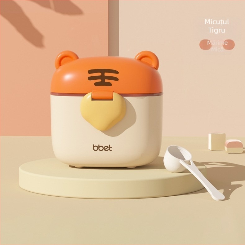 Cutie portabilă pentru lapte praf pentru sugari, compartimente sigilate, capacitate mare, rezistentă la umezeală