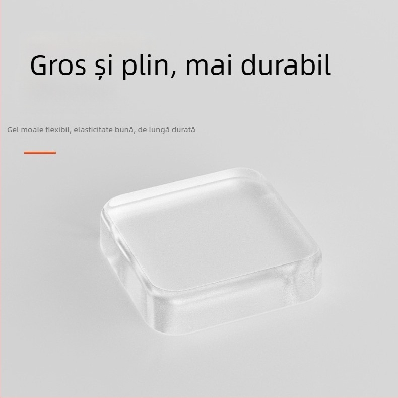 Padă PU anti-coliziune cu adeziv, tampon transparent pentru ușă, protecție pentru mâner și închiderea ușii, lavabil