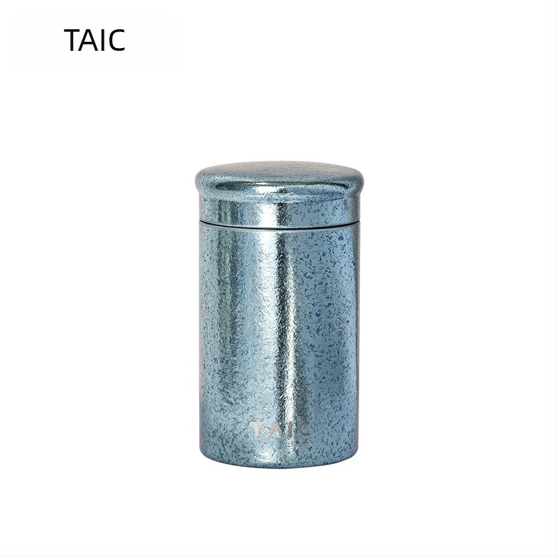 Container de ceai din titan pur și cutie pentru ceaiuri florale, mini metalic, portabil și sigilat pentru călătorii
