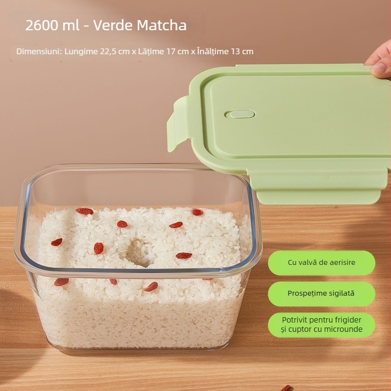 Recipient de fermentare a vinului de orez, cu capac – sticlă borosilicată, capacitate mare