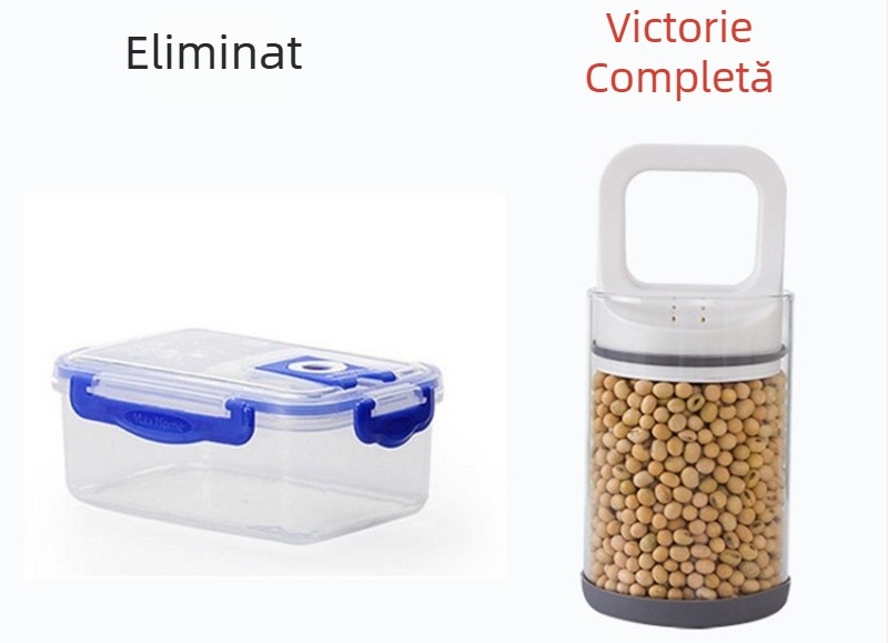 Recipient din sticlă borosilicat sigilat ermetic, borcan portabil pentru depozitare nuci