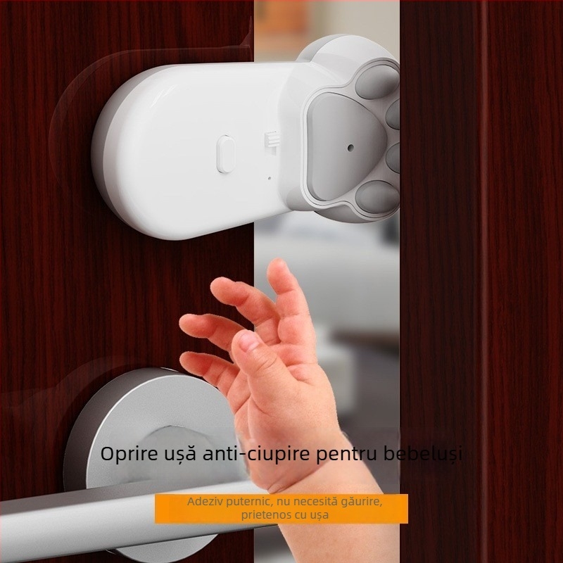 Protecție pentru ușa bebelușului, anti-înțepare, clips pentru ușă și blocator de spațiu între ușile