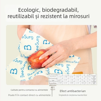 Bingxiu Cârpa Magică Antibacteriană pentru Bucătărie, Prosop de Vase de Grad Alimentar, Rezistent la Ulei și Pete, Absoarbe Apa, Potrivit pentru Utilizare Umidă și Uscată, Fibre de Lemn