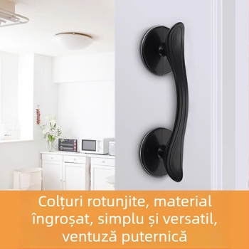 Mâner pentru ușă de sticlă cu ventuză, montaj fără găuri, accesoriu pentru frigider, mâner ușă baie, mâner ușă glisantă