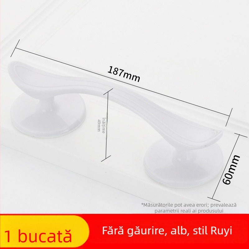 Mâner pentru ușă de sticlă cu ventuză, montaj fără găuri, accesoriu pentru frigider, mâner ușă baie, mâner ușă glisantă
