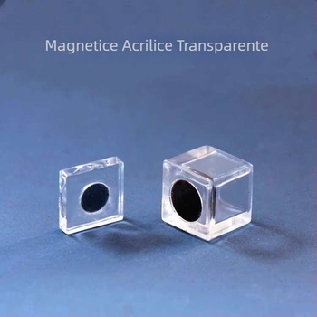 Prindere magnetică pentru ușă din acrilic cristal, cu magneți autoadezivi