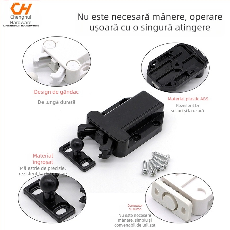 Opritor de ușă XY-WA cu mărgele, revenire automată și blocare automată, cu ventuză