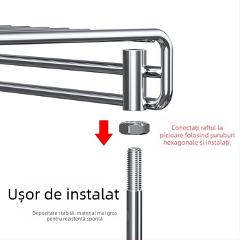 Raft din oțel inoxidabil pentru bucătărie, pentru microunde și cuptor, suport pe blat pentru gătitor de orez