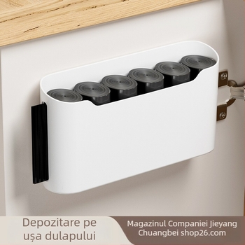 Organizator sacoșelor de gunoi, montat pe ușa dulapului de bucătărie, capacitate mare, din plastic