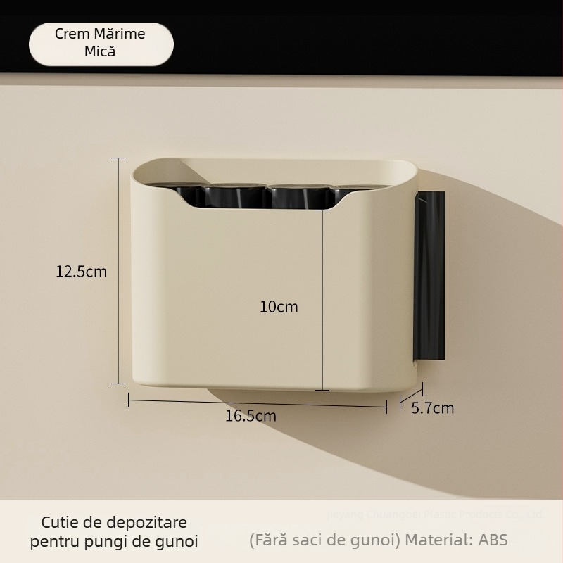 Organizator sacoșelor de gunoi, montat pe ușa dulapului de bucătărie, capacitate mare, din plastic