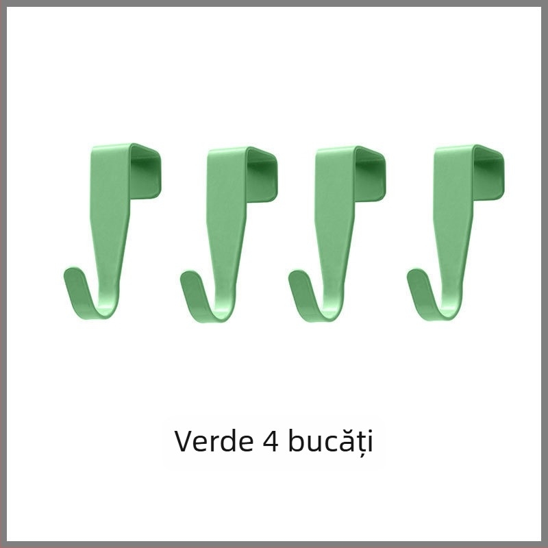 Qihang Umerașe din oțel carbon, montate pe spate pentru dulapuri și garderobe, agățători de ușă, fără găuri, suport de depozitare pentru haine