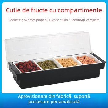 Cutie din plastic pentru condimente, compartimente pentru fructe și accesorii de bar pentru cocktail
