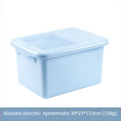 Container din plastic pentru orez, capacitate 10 kg, anti-insecte și umezeală, etanș, pentru făină și hrană pentru animale de companie