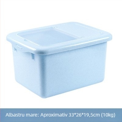 Container din plastic pentru orez, capacitate 10 kg, anti-insecte și umezeală, etanș, pentru făină și hrană pentru animale de companie