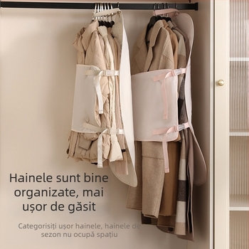 Placă de compresie pentru depozitarea hainelor, husă antipraf pentru haine, depozitare din țesătură pentru jachete din puf, paltoane și costume, geantă de depozitare pliabilă