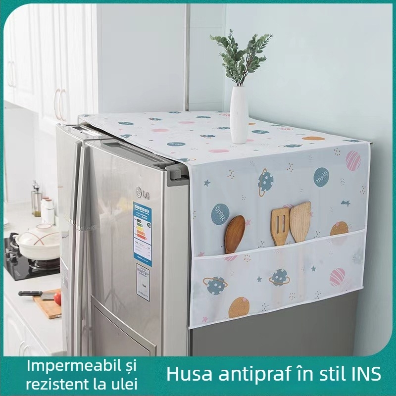 Husă PEVA pentru frigider, protecție împotriva prafului, țesătură impermeabilă pentru depozitare, pentru frigider cu una sau două uși