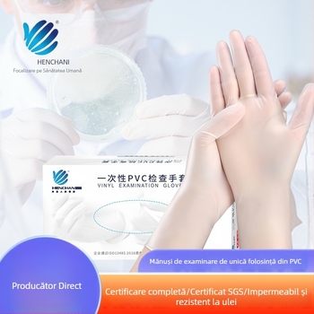 Mănuși din PVC, de unică folosință, clasă alimentară, pentru bucătărie și treburi casnice, mănuși PVC groase, la vânzare en gros