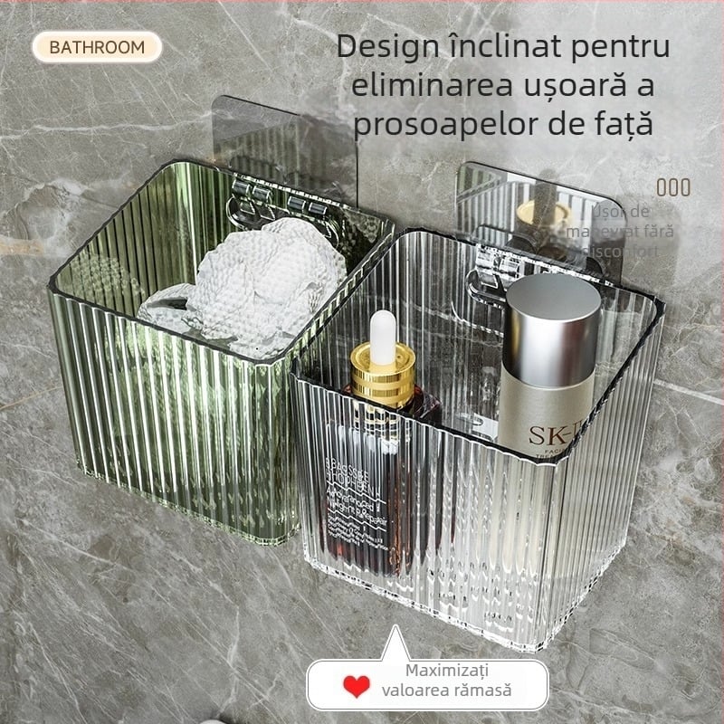 Coș de depozitare din plastic montat pe perete pentru ceapă, usturoi și ghimbir