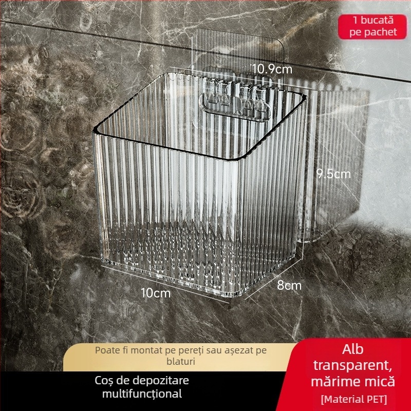 Coș de depozitare din plastic montat pe perete pentru ceapă, usturoi și ghimbir