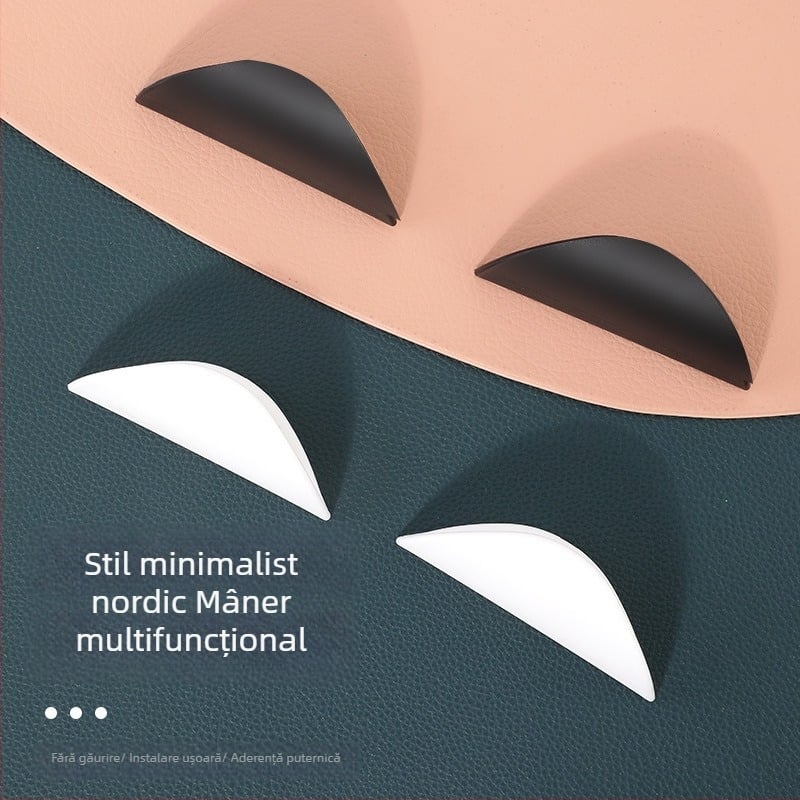 Mâner autoadeziv, fără găuri, pentru dulapuri, sertare și uși glisante – mobilier cu design modern minimalist