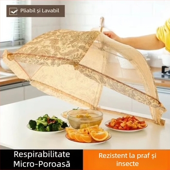 Langcheng Capac pliabil pentru alimente pentru masă, protecție împotriva muștelor și prafului