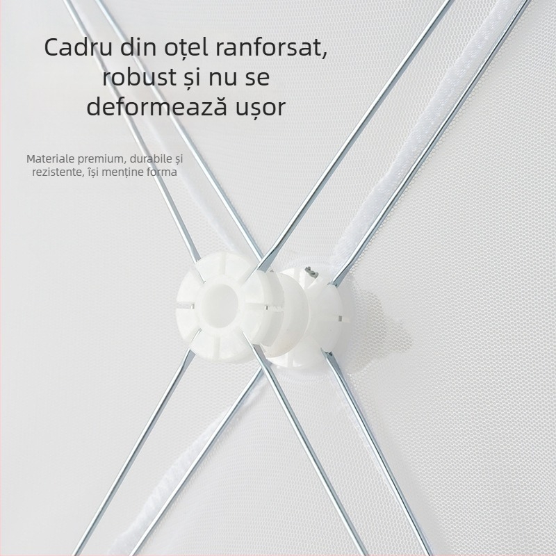 Capac de farfurii din plasă, pliabil, pentru uz casnic, protecție împotriva muștelor și prafului, dimensiune mare