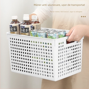 Cutie de depozitare din plastic pentru obiecte diverse — model în carouri, capacitate 12, fără capac, stil minimalist modern