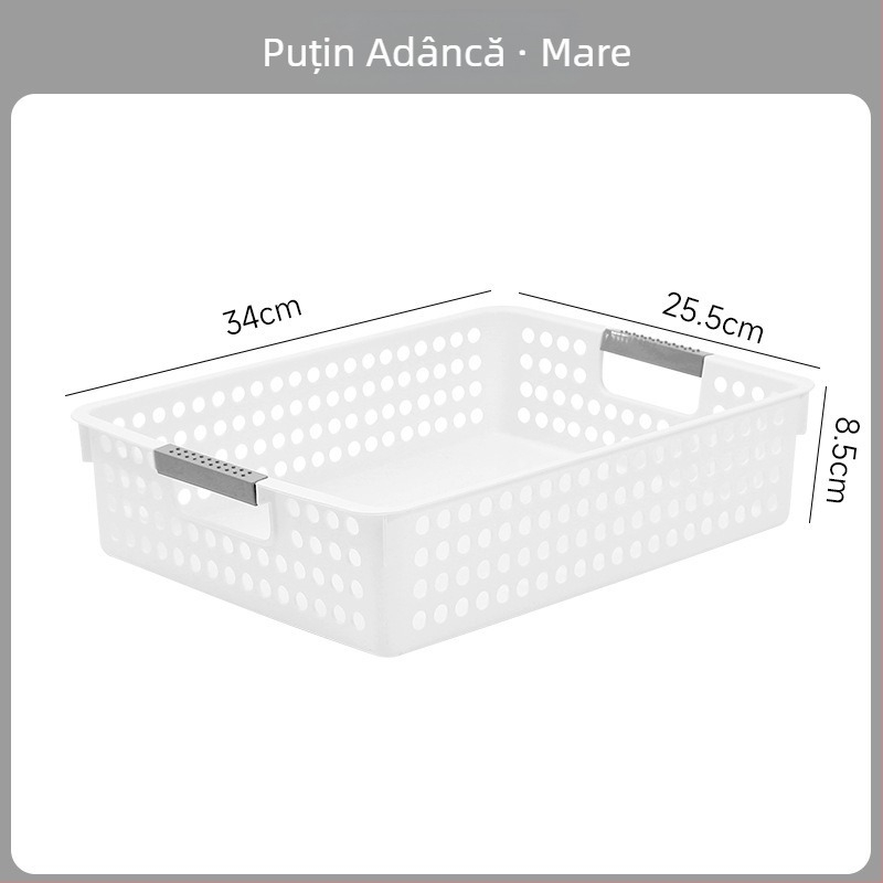 Cutie de depozitare din plastic pentru obiecte diverse — model în carouri, capacitate 12, fără capac, stil minimalist modern