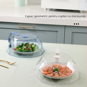 Capac pentru microunde, rezistent la grăsimi și stropiri, capac multifuncțional pentru menținerea prospețimii și încălzirea mâncărurilor calde