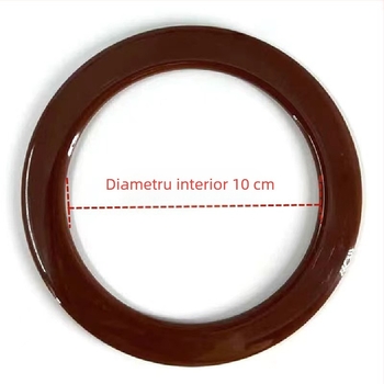 Mâner rotund din rășină transparent pentru genți împletite realizate manual