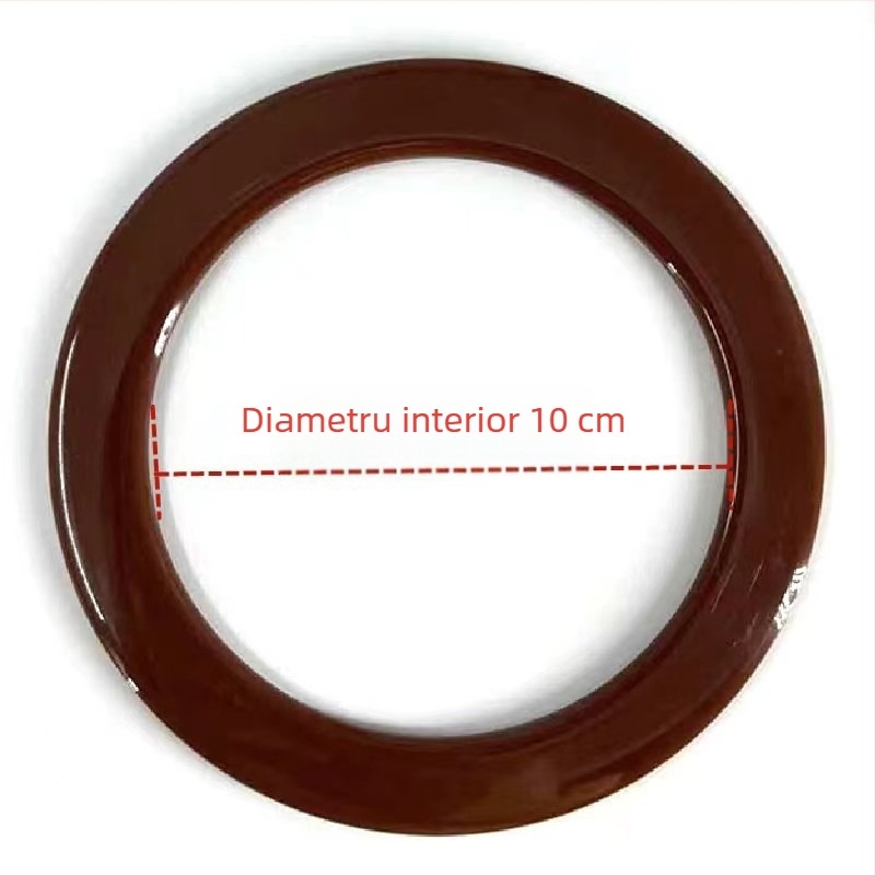 Mâner rotund din rășină transparent pentru genți împletite realizate manual