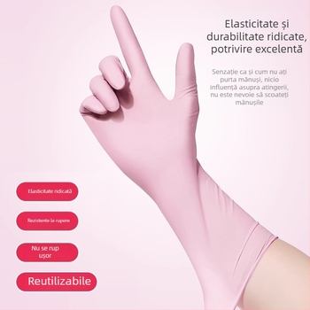 Mănuși din nitril pentru uz casnic, pentru spălat vase, durabile, impermeabile, de unică folosință, de clasă alimentară, cu lungime extinsă