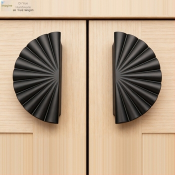 Mâner ușă dulap, modern minimalist, aliaj zinc auriu și gri, set circular pentru dulapuri și mobilier de baie