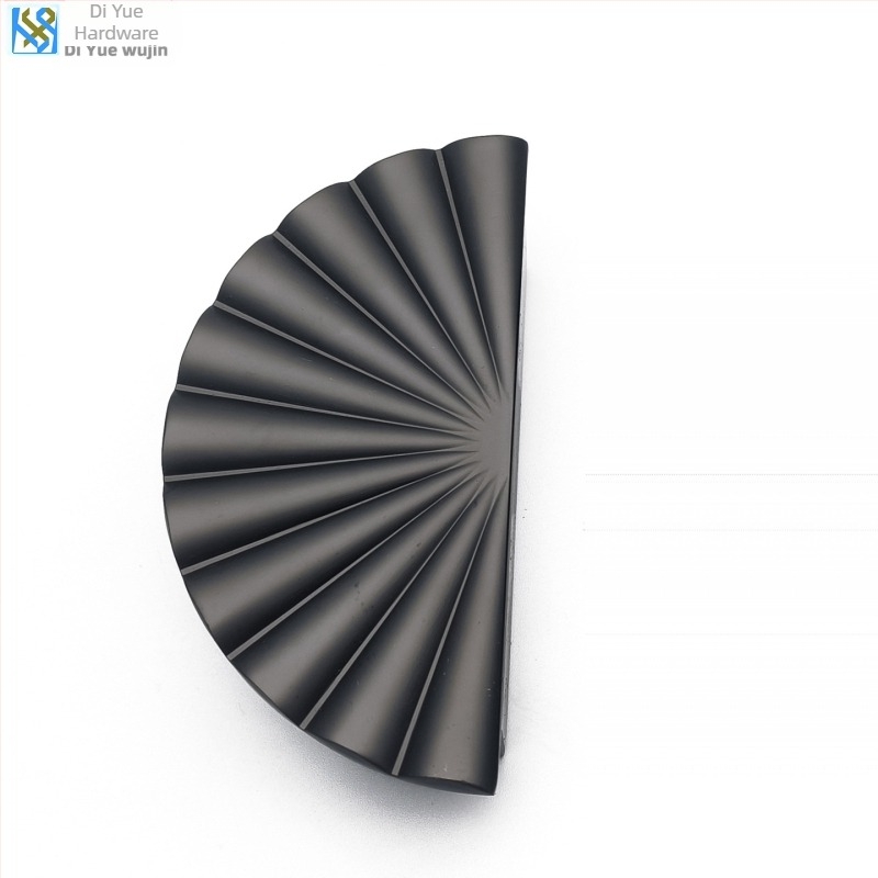 Mâner ușă dulap, modern minimalist, aliaj zinc auriu și gri, set circular pentru dulapuri și mobilier de baie