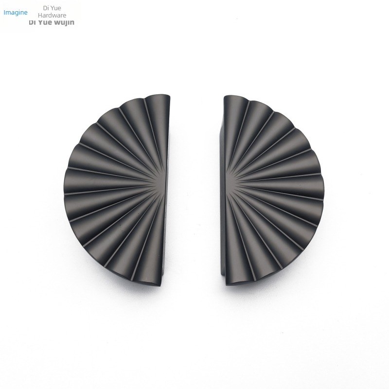 Mâner ușă dulap, modern minimalist, aliaj zinc auriu și gri, set circular pentru dulapuri și mobilier de baie