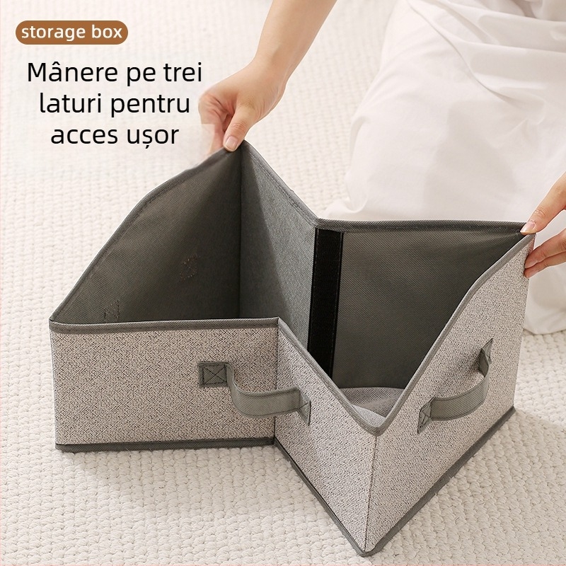 Cutie de depozitare haine, pliabilă, compartimentată pentru lenjerie, mare capacitate, organizator portabil pentru casă