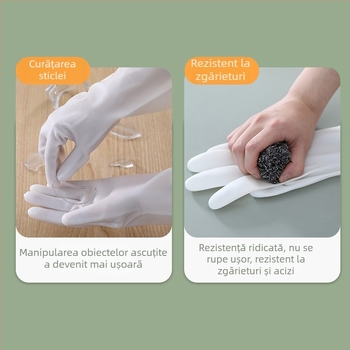 Mănuși de vase din nitril pentru femei, durabile, impermeabile, bucătărie, groase pentru curățare