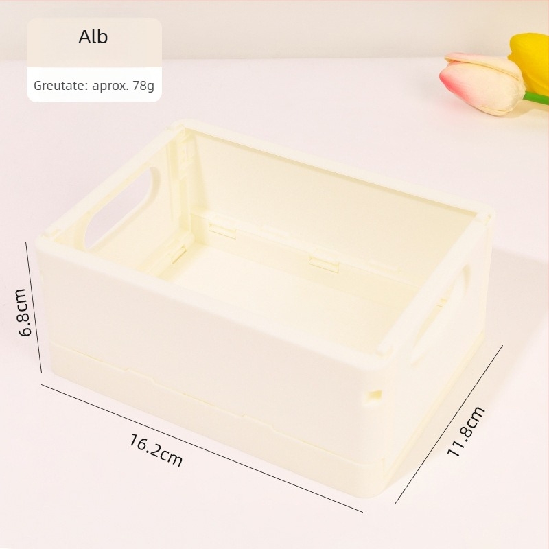 Cutie de birou, culoare bomboană, pliabilă din plastic, cu capacitate mare