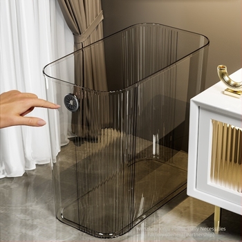 Coș de gunoi dreptunghiular fără capac pentru baie și bucătărie, design de lux, se potrivește în spații înguste, capacitate 12 L sau mai mult