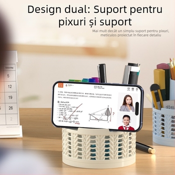 Tub rotativ de depozitare pentru cosmetice și rechizite, organizator de birou cu capacitate mare