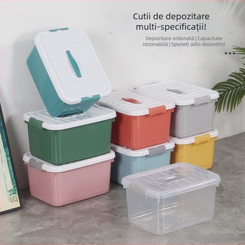 Cutie de depozitare din plastic pentru jucările copiilor, capacitate mare, cu capac, pentru cărți, haine și medicamente