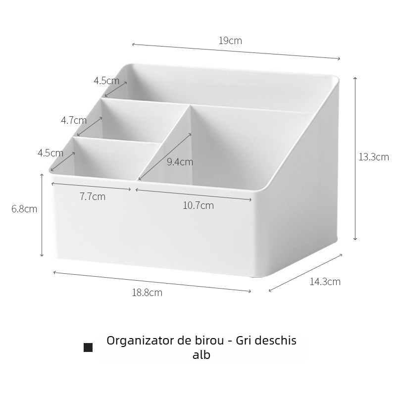 Cutie transparentă de depozitare din acril, capacitate mare, pentru birou și cămin, organizează gustări, rechizite și cărți.