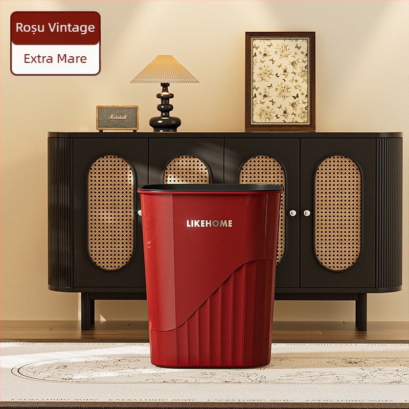 Coș de gunoi din plastic, capacitate mare, uz casnic – pătrat, deschis, 12L+, pentru living, dormitor, bucătărie, baie, toaletă, cinmin