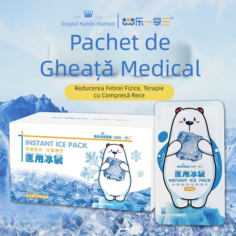 Pungă medicală de gheață de unică folosință pentru terapie prin frig și reducerea febrei, portabilă, poate fi zdrobită pentru utilizare imediată