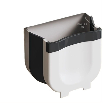 Coș pliabil montat pe perete pentru bucătărie, din plastic, pătrat, fără capac, capacitate sub 4 L, uz casnic