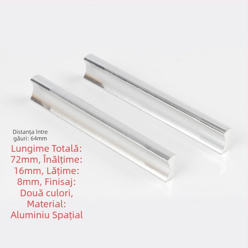 Mâner din aliaj de aluminiu, stil Nordic modern minimalist, nuanță cupru, pentru dulapuri și mobilier