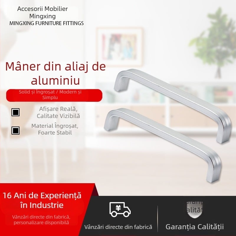 Mâner din aliaj de aluminiu, stil Nordic modern minimalist, nuanță cupru, pentru dulapuri și mobilier
