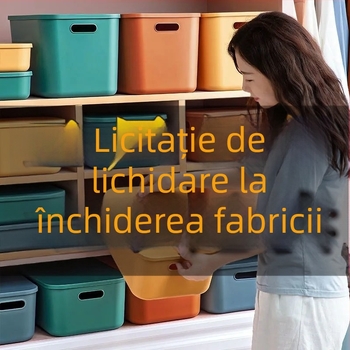 Cutie de depozitare pentru birou, minimalistă, cu capac, stivabilă, pentru casă și cămin